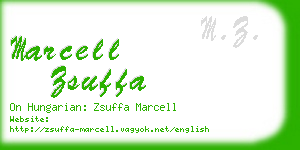 marcell zsuffa business card